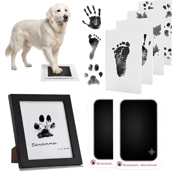 8PCS (4 Boxes of 8 Sheets) Pet Paw Print Kit | Ink Paw Print Keepsake Set