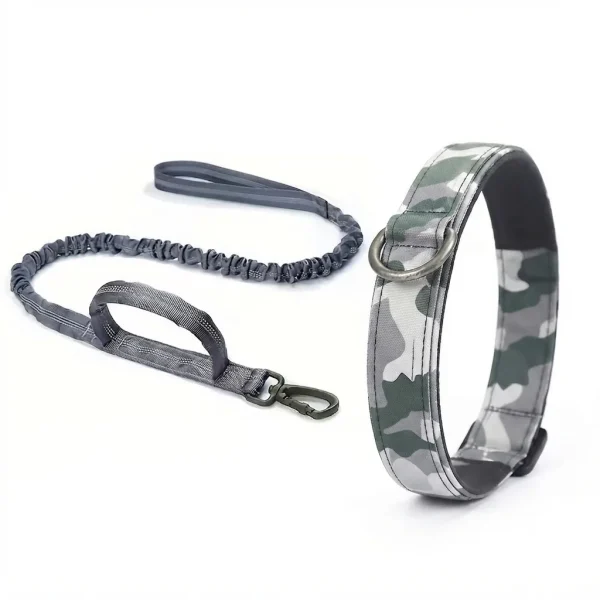 Dog Collar and Leash Set for Medium & Large Dogs – Heavy Duty Adjustable No-Pull Training Leash for Walking, Running & Outdoor Use