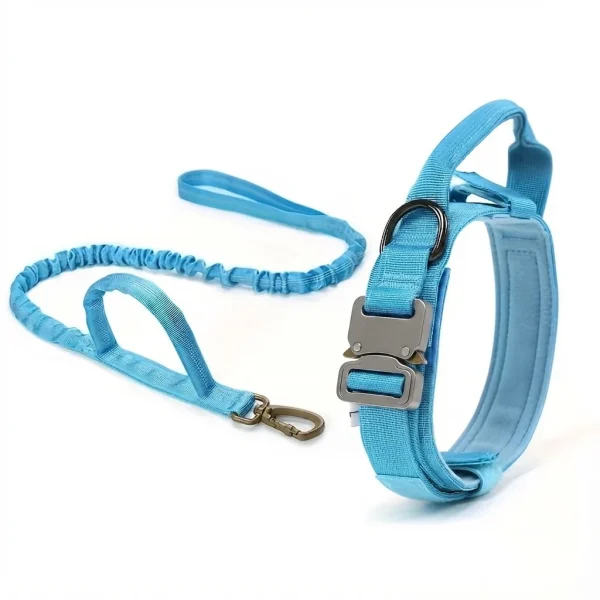 Dog Collar and Leash Set for Medium & Large Dogs – Heavy Duty Adjustable No-Pull Training Leash for Walking, Running & Outdoor Use