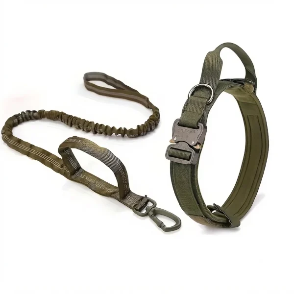 Dog Collar and Leash Set for Medium & Large Dogs – Heavy Duty Adjustable No-Pull Training Leash for Walking, Running & Outdoor Use