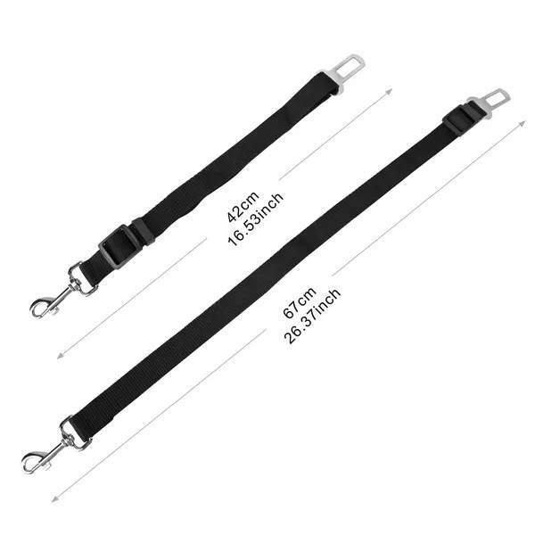 2Pcs Pet Dog Seat Belt Leash Adjustable Pet Dog Cat Safety Leads Harness - Image 3