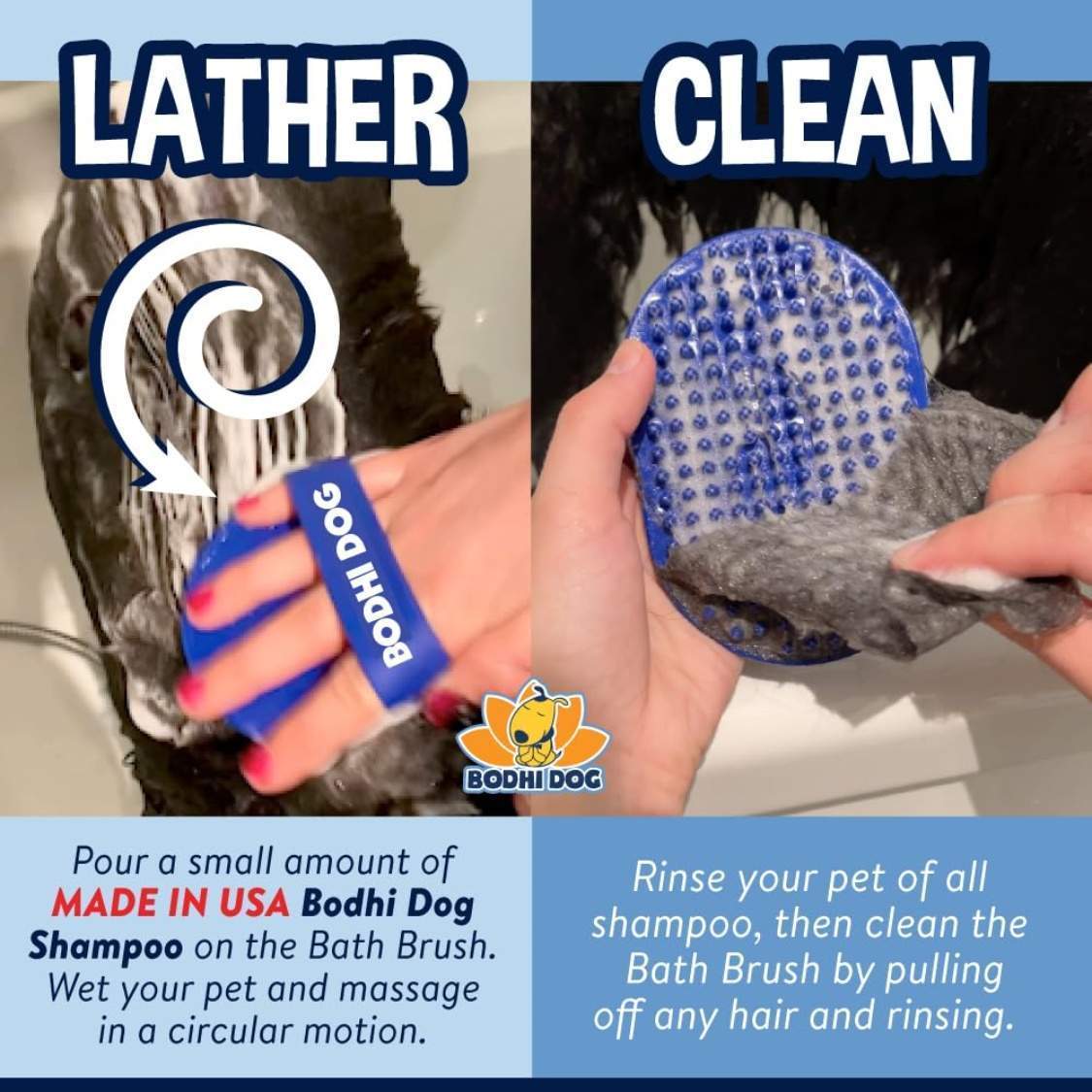 Dog Shampoo Brush Pet Grooming Bath Supplies For Dogs And Cats Bath Brush For Long Short Hair - Image 3