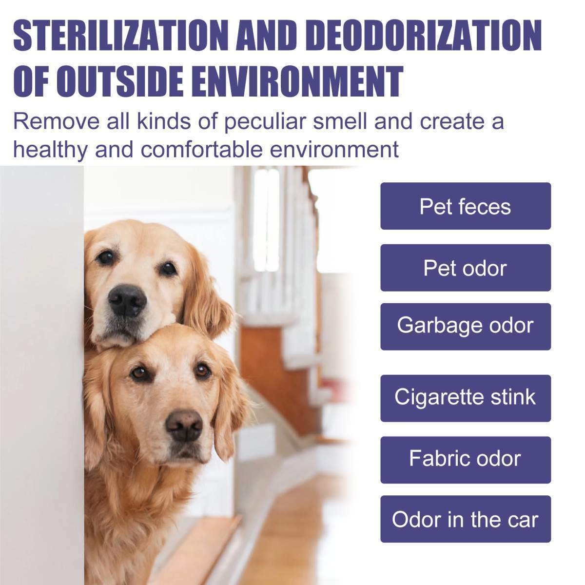 60ml Natural Pet Deodorant Spray With Portulaca & Aloe Extract, Pet Odor Eliminator, Non-Toxic Gentle Formula For Dogs - Image 4