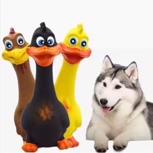 US LOCAL STOCK Hiphoppet New Latex Interactive Dog Chew Toys Cute Duck Shape Squeaky Pet Dog Interactive Boredom Buster Toys - Image 5