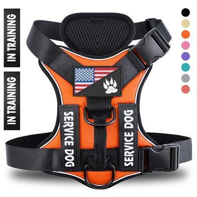 Reflective Breathable Solid Color Polyester Dog Strap - Image 5