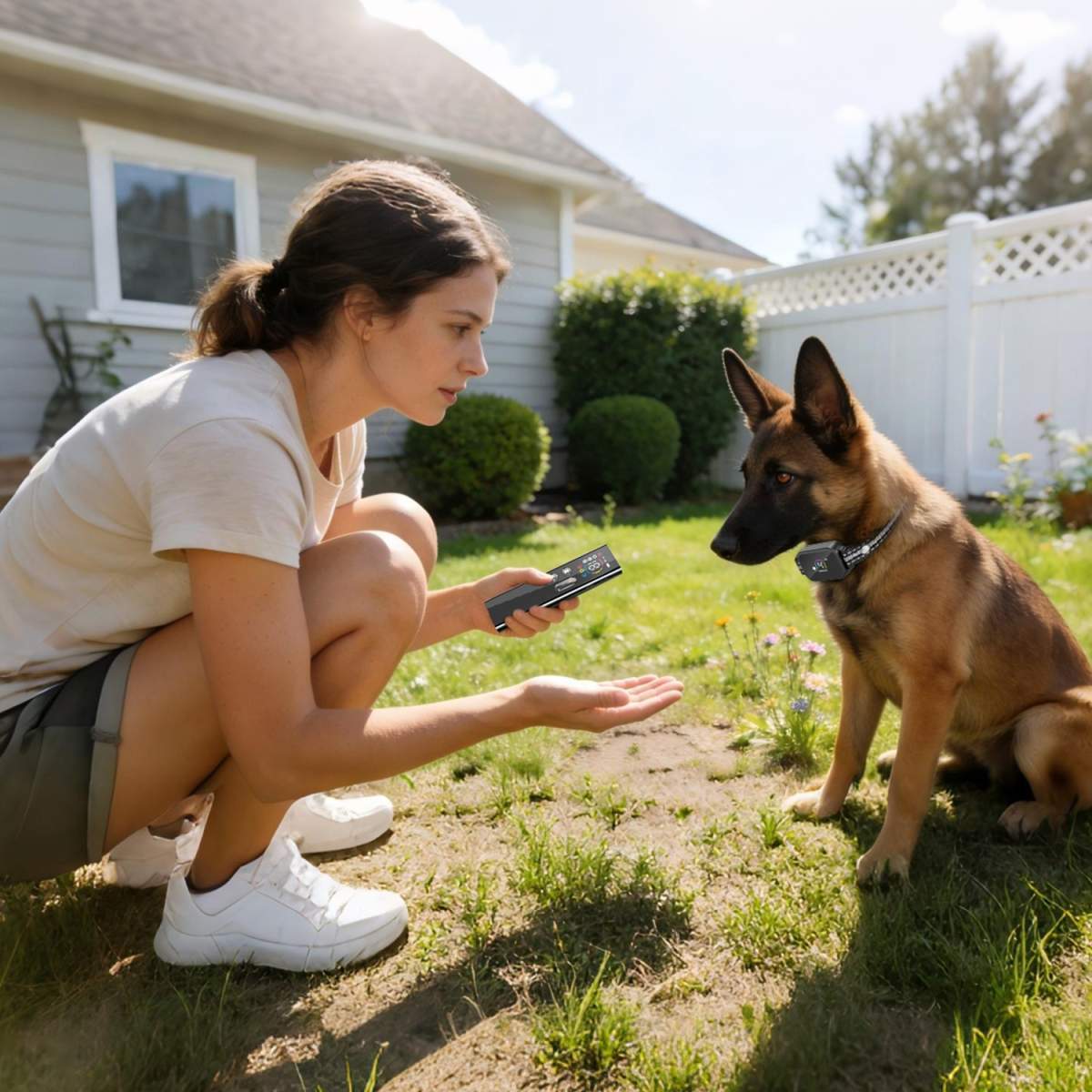 1Pc 2 In 1 Dog Shock And Bark Collar Dog Training Collar With Remote Rechargeable IP68 Waterproof With 3 Channels For Medium And Small Dogs - Image 3