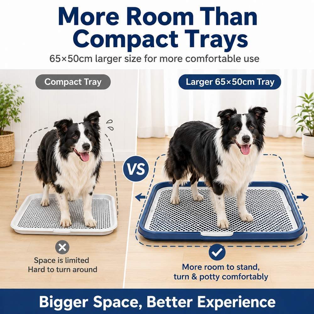 Dog Potty Tray With Removable Grating, Leak-Proof Indoor Dog Toilet For Puppy Training - Image 10