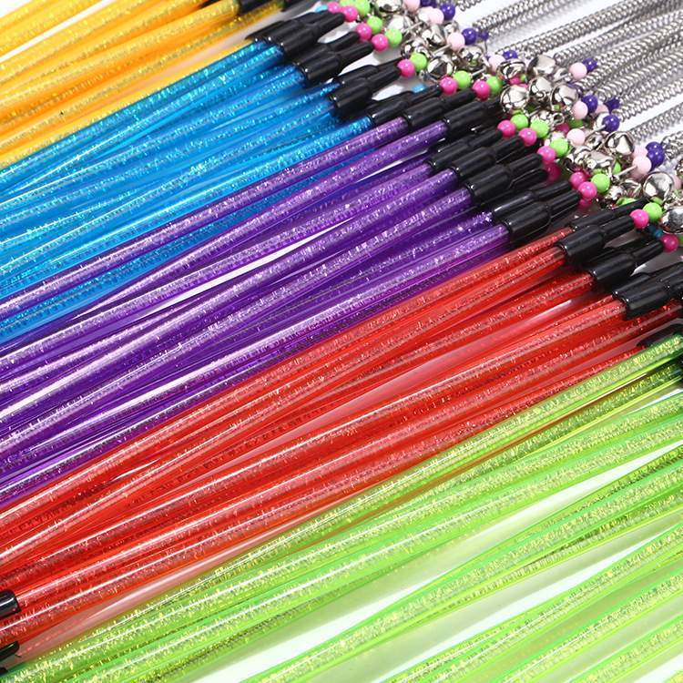 Spring bells, color beads, cat stick, feather cat stick, cat supplies, cat toys - Image 3