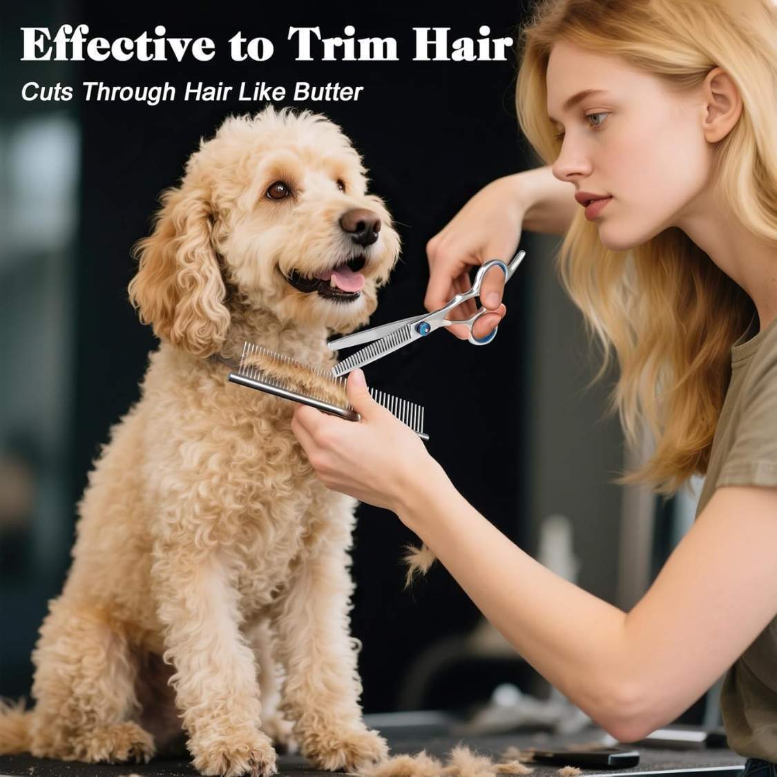 Professional 4 In 1 Dog Cat Grooming Scissors Kit With Safety Round Tips,Sharp - Image 7