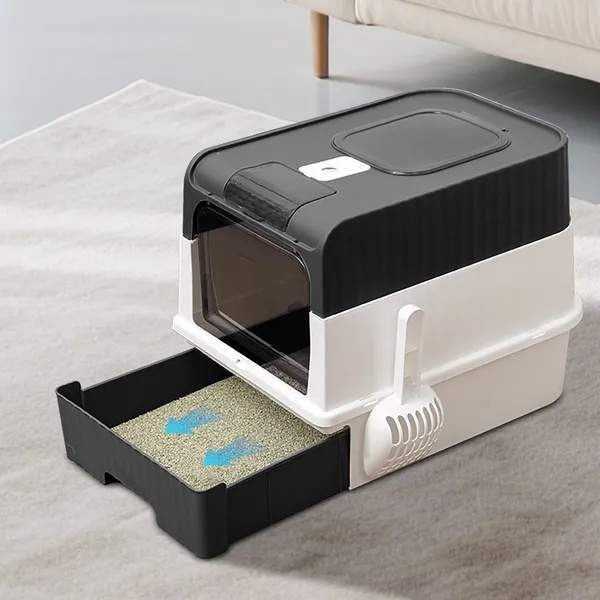 Fully Enclosed Magic Cube Litter Box, Top&Front Entry, Pull-Out Drawer, Anti-Splash Odor Control, Large For Big Cats - Image 6