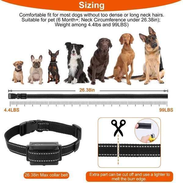 Dog Training Collar Receiver IP67 Waterproof Dog Bark Shock Vibration Beep Receiver Up To 3280ft - Image 5
