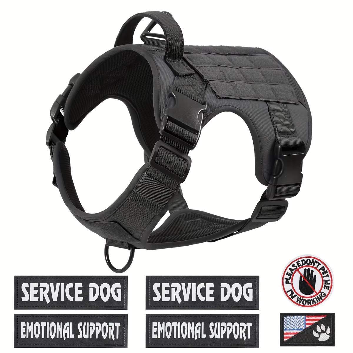 Tactical Service Dog Harness Vest – Adjustable Reflective Metal Buckle - Image 7