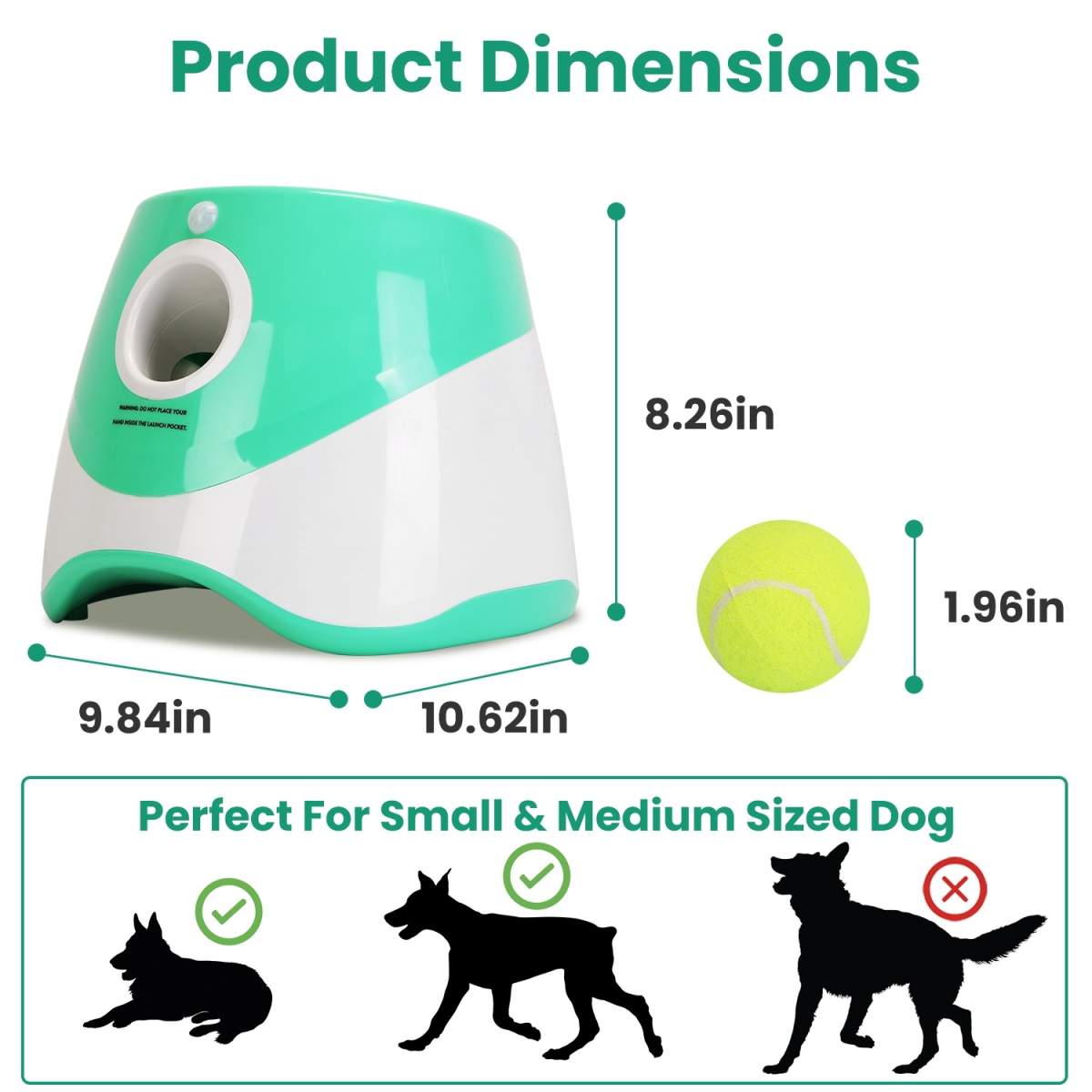1Pc Automatic Dog Ball Launcher Toy Included 6 Tennis Balls Dog With 3 Adjustable Launch Distance Interactive Ball Thrower Fetch Machine For Small Medium Dogs - Image 5