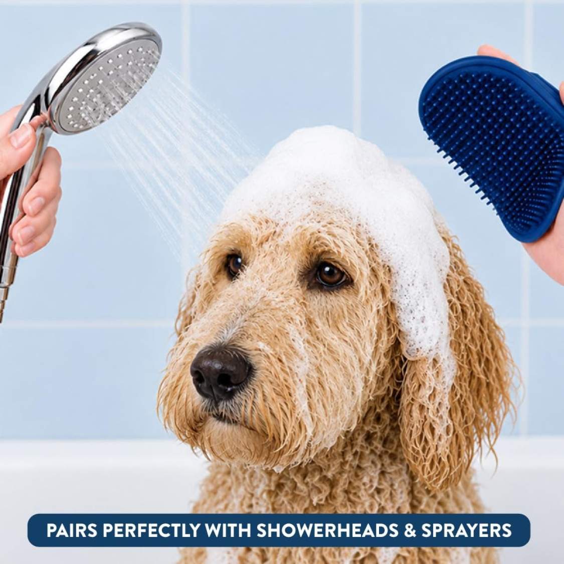 Dog Shampoo Brush Pet Grooming Bath Supplies For Dogs And Cats Bath Brush For Long Short Hair - Image 4