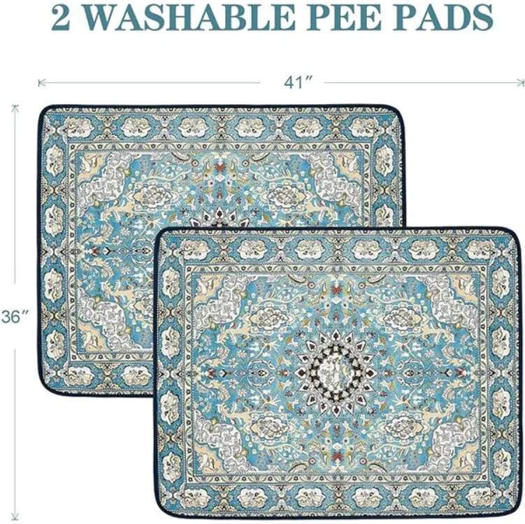 Qeils Washable Pee Pads For Dogs, 2 Pack Reusable Puppy Pads 36x41 Super Absorbent Leakproof Dog Training Pads, Non-Slip Potty Pads For Floor, Crate, Couch, Whelping Pads Litter Mat Pet Supplies - Image 6