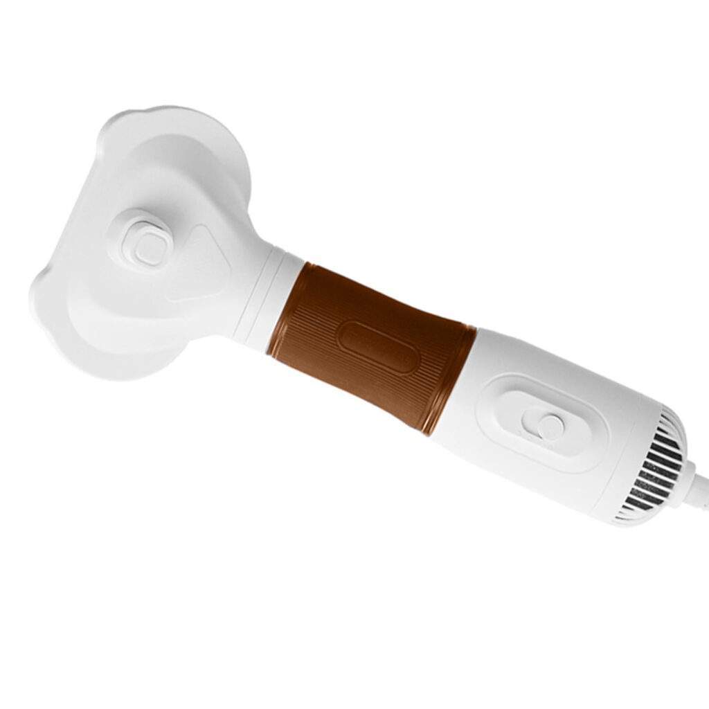 Pet Hair Dryer With Slicker Brush Low Noise 600W 3 Temperature Adjustable 3 In 1 Grooming Dog Blow Dryer For Cats Coffee