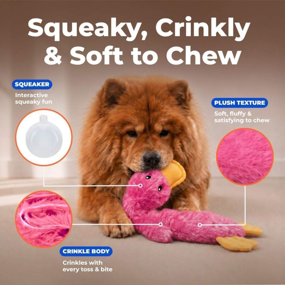 Best Pet Supplies Interactive Squeaky Dog Chew Toy, Ideal Dog Toys For Chewers, Small, Medium Large Dogs, And Fetch Lovers - Image 5