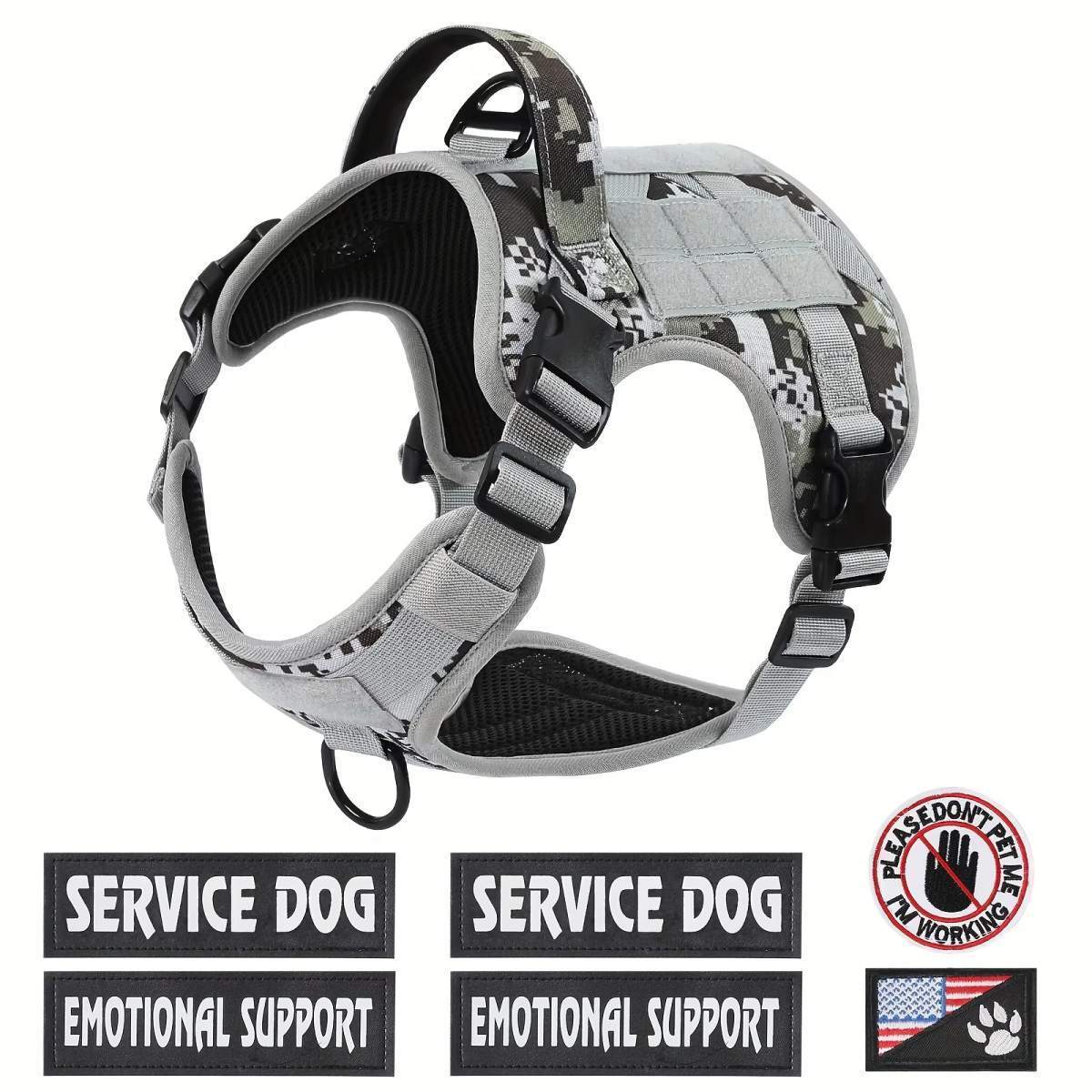 Tactical Service Dog Harness Vest – Adjustable Reflective Metal Buckle - Image 3