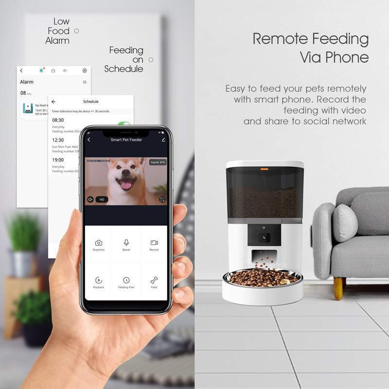 Video Camera With Adjustable Performance Pet Feeder - Image 6