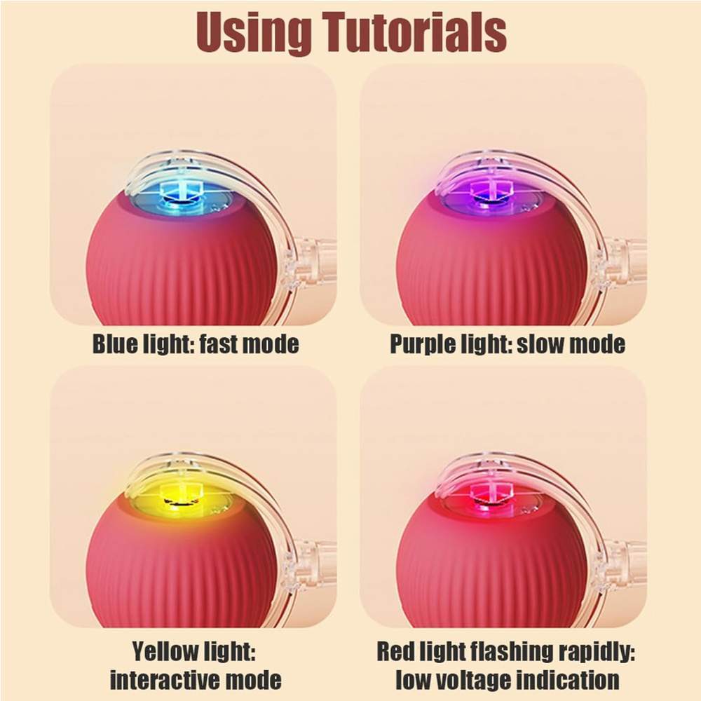 Electric Dog Cat Ball Toy,Indoor Large And Small Cat Dog Interactive Intelligent Rolling Pet Ball - Image 8