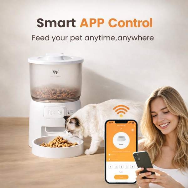 Smart Pet Feeder 3L Automatic Food Dispenser For Cats, Dogs Small Pets Indoor, Timed And Quantitative Dry Food Cat Feeder Kibble, Feeding - Image 2