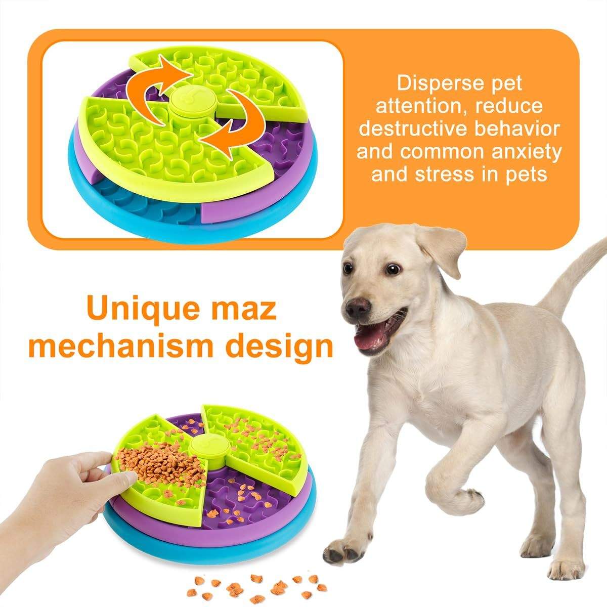 3-in-1 Interactive Slow Feeder Bowl & Lick Mat for Dogs & Cats - Image 4