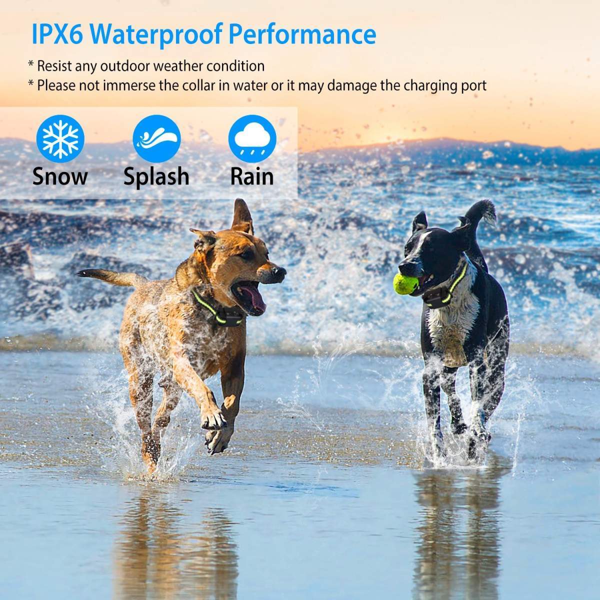 Dog Bark Collar Rechargeable Waterproof Beep Vibration Static Stimulation Bark Stopper Automatic Identification Collar With 6 Intensity Dual Modes - Image 7