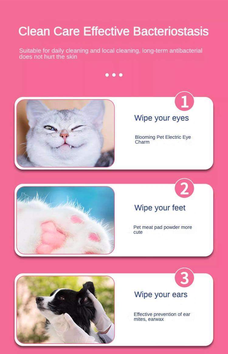 Dog And Cat Wet Wipes, Fragrance Free, Plant.based SKIP THE BATH Gentle Cleansing AndDeodorizing,Hypoallergenic, Wipes For PawsEars, Fur, Eye Ducts And Butt - Image 4