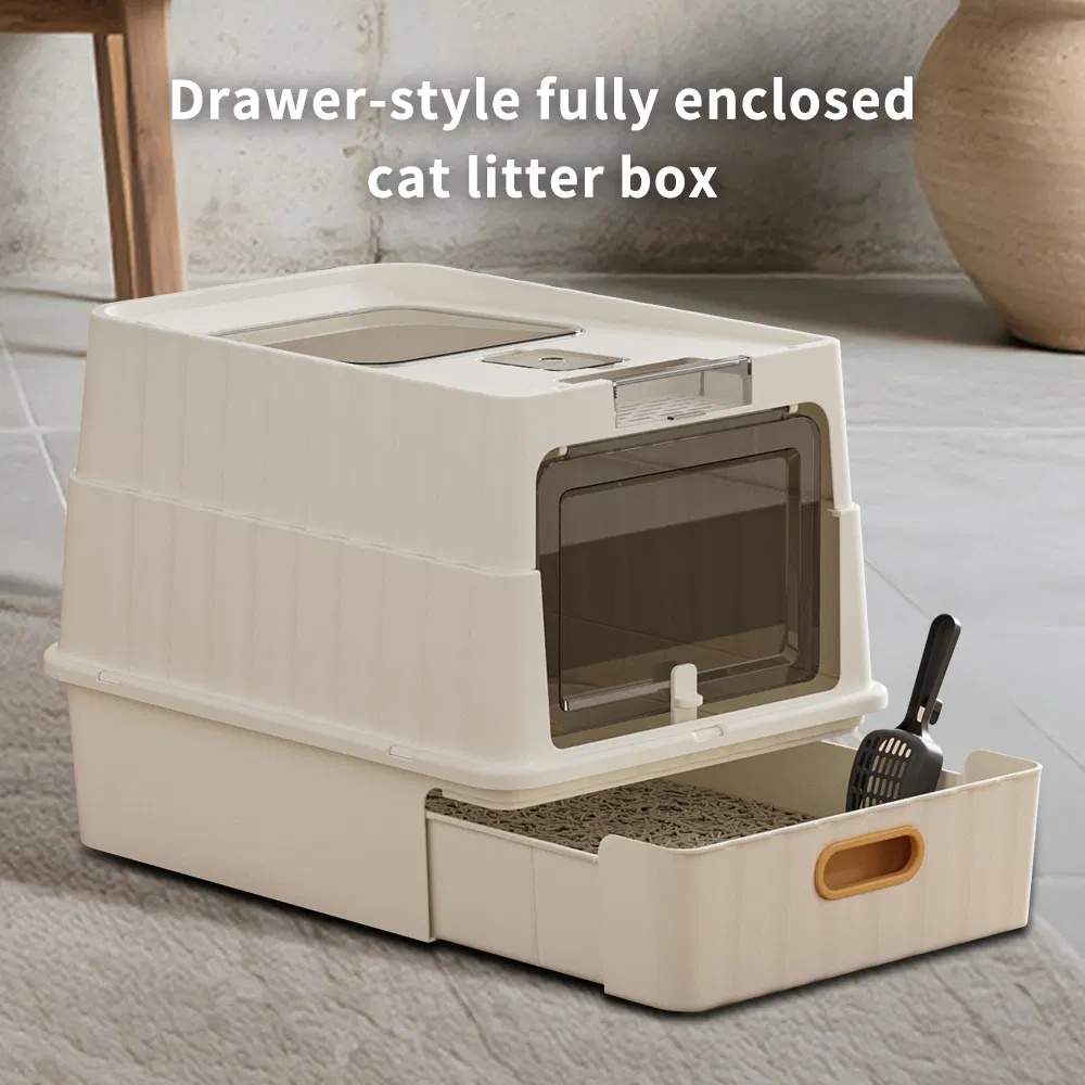 Simple Drawer Style White Cat Litter Box, Humanized Design, Does Not Occupy Household Storage Space - Image 4