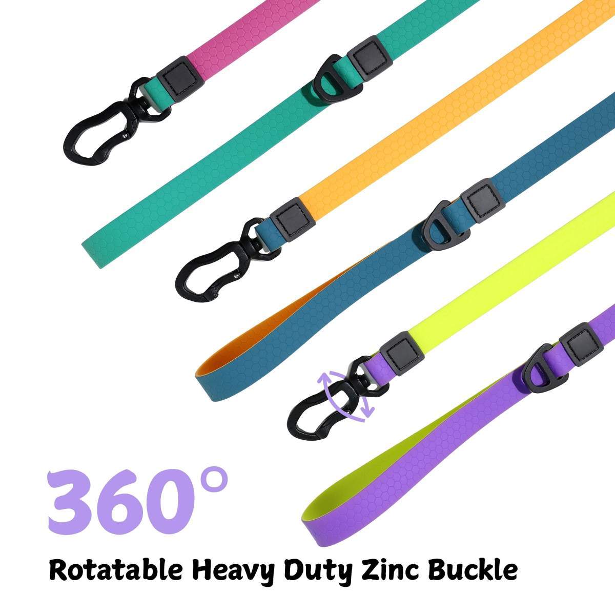 Honeycomb Embossed Dual-Color Pet Leash Set Is Stylish And Fashionable. The Embossed Surface Enhances The Leash's Grip, Preventing Slippage When Held. The Product Is Waterproof, Wear-resistant, Odor-r - Image 4