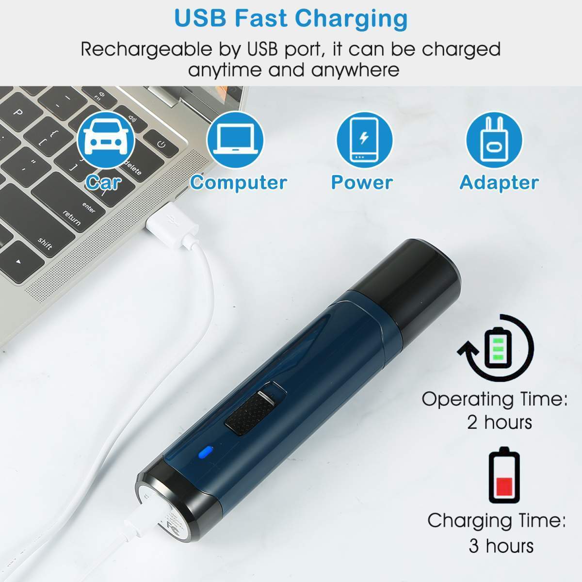 1Pc Dog Nail Grinder 2 Speeds Quiet USB Rechargeable Pet Nail Grinder Professional Pet Nail Trimmer Cordless Paws Grooming & Smoothing Claw Care For Small Medium Large Dogs & Cats - Image 2