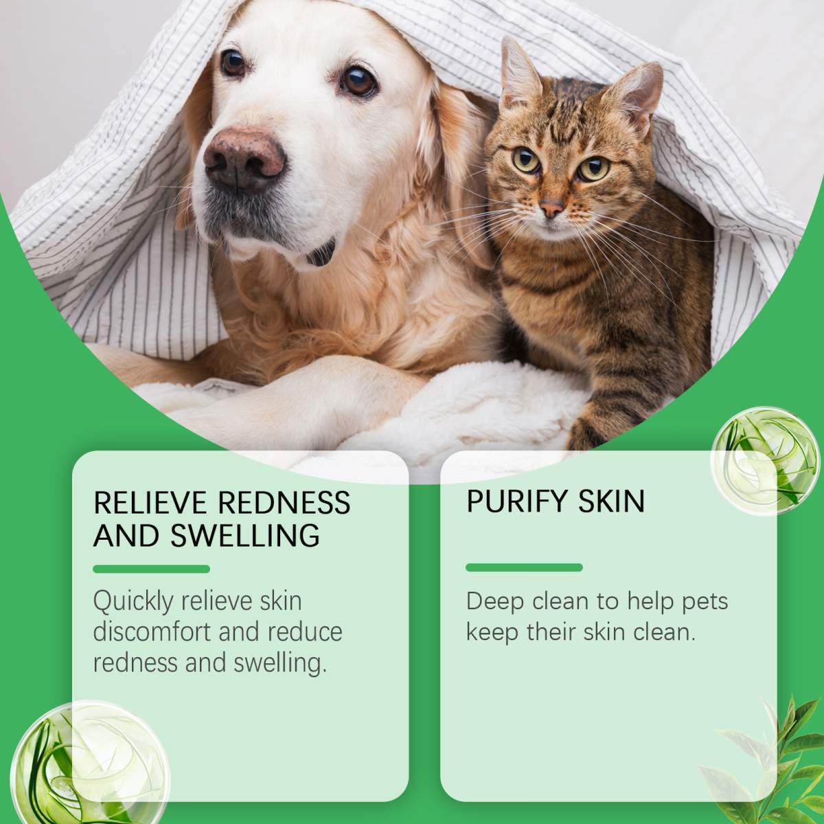 Pet Acne & Bumps Skin Cream, Soothing Skin For Dogs & Cats, Relief Redness Irritated Skin With Calendula & Ganoderma Extract - Image 3