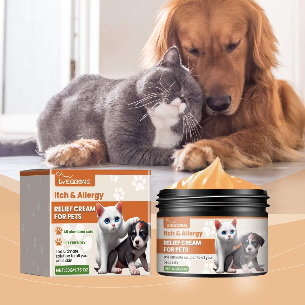 Pet Itch & Allergy Relief Cream, Soothing Skin For Dogs & Cats, Natural Herbal Extracts For Itch, Bites & Irritated Skin, 50g - Image 8