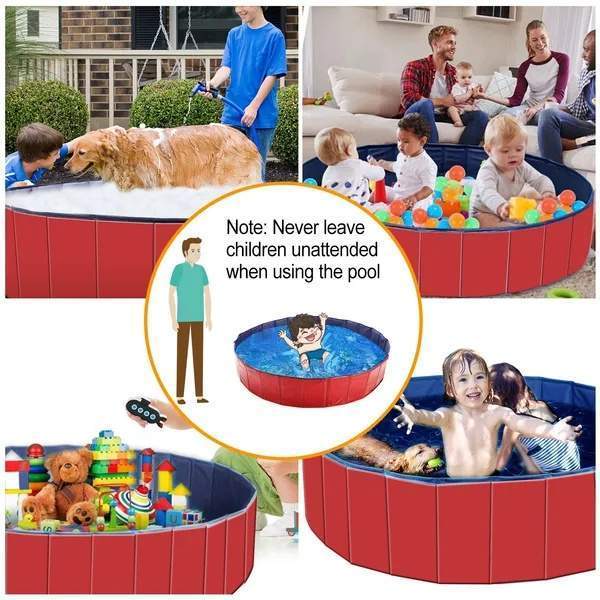 Foldable Pet Swimming Pool PVC Kiddie Baby Dog Swim Pool Bathing Tub Playmat Kids Pools - Image 2