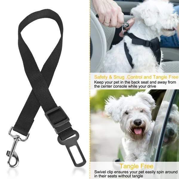 2Pcs Pet Dog Seat Belt Leash Adjustable Pet Dog Cat Safety Leads Harness - Image 3