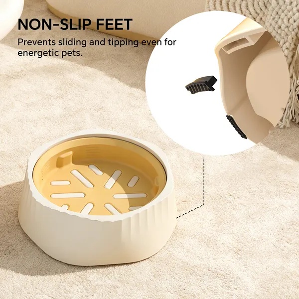 2-in-1 Dual Mode Large Plastic Cat Slow Feeder Bowl, Switchable Fast&Slow Feed - Image 2