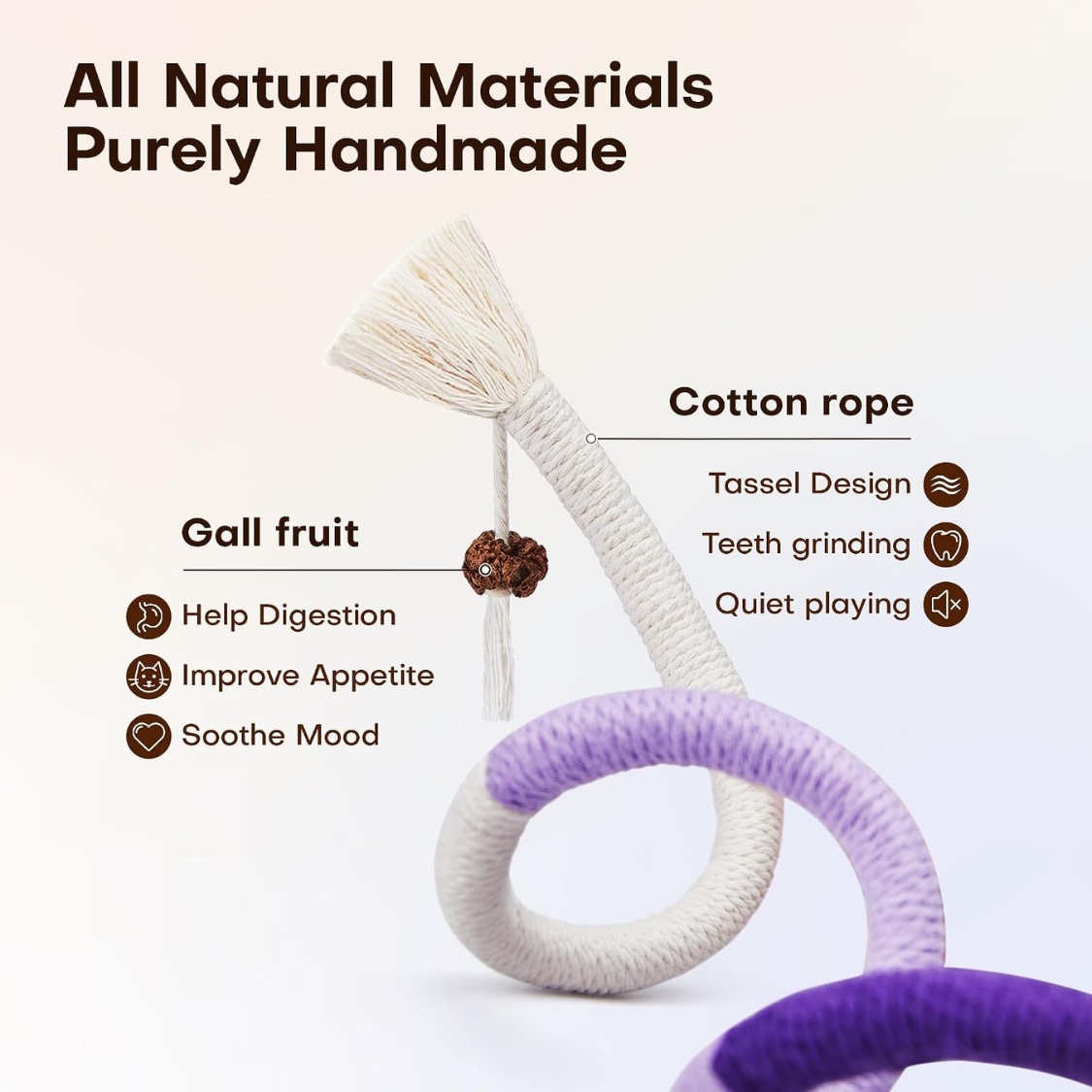 Cat Toys Chew Ropes 3Pcs With Refillable Natural Catnip - Image 2