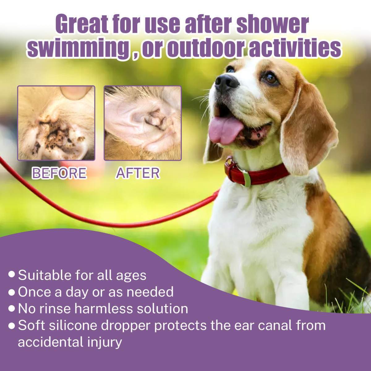 Pet Ear Rinse Cleaner for Dogs & Cats – 118ml - Image 5