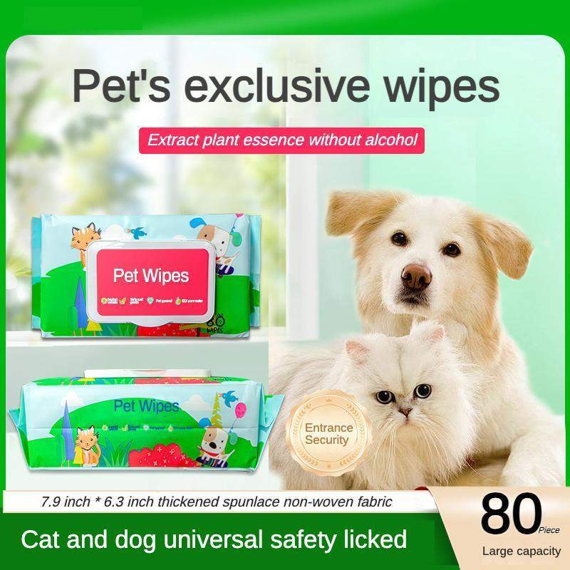 Dog And Cat Wet Wipes, Fragrance Free, Plant.based SKIP THE BATH Gentle Cleansing AndDeodorizing,Hypoallergenic, Wipes For PawsEars, Fur, Eye Ducts And Butt - Image 3