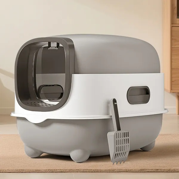 E Classic Grey Cat Litter Box - Simple And Practical, Large Space, High Cost Effective Choice - Image 2