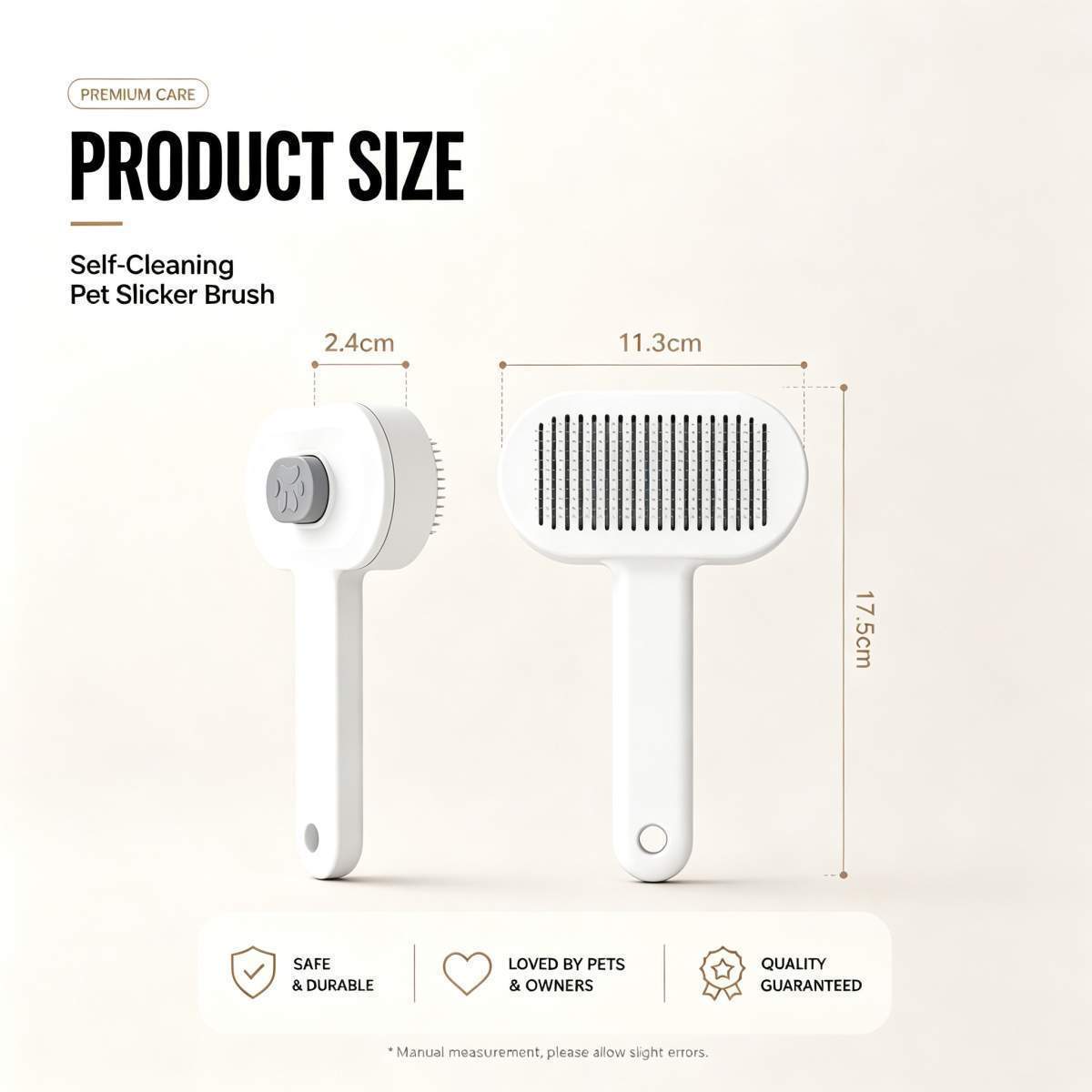 Pet Slicker Brush For Cats & Dogs, Self-Cleaning Grooming Brush With One-Click Hair Removal, Gentle Deshedding Tool For Long & Short Hair, Skin-Friendly Pet Grooming Comb - Image 9