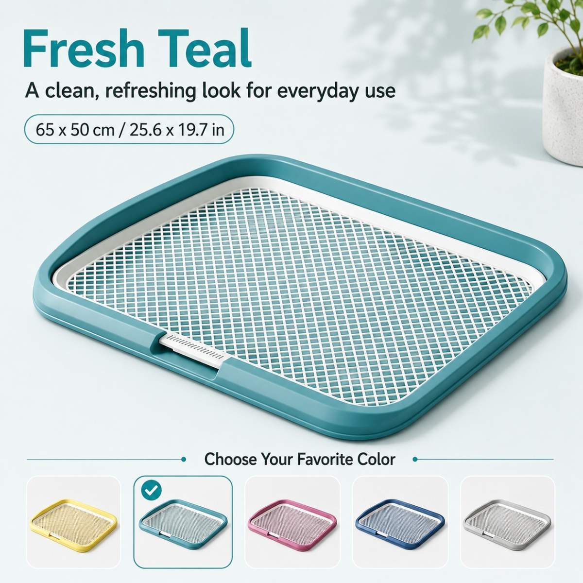 Dog Potty Tray With Removable Grating, Leak-Proof Indoor Dog Toilet For Puppy Training - Image 4