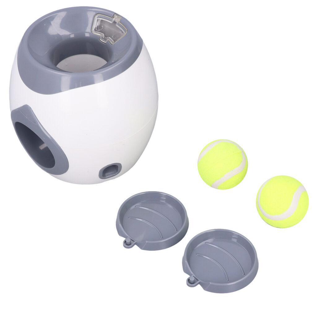 Dog Ball Feeding Toys Dog Tennis Ball Feeding Machine With 2 Tennis For Dog Training