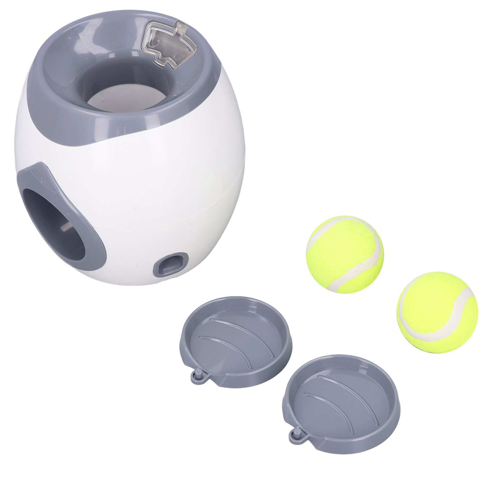 Dog Ball Feeding Toys Dog Tennis Ball Feeding Machine With 2 Tennis For Dog Training