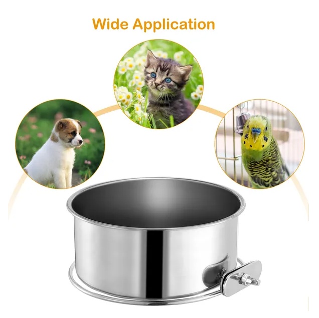 Tainless Steel Dog Bowl Pets Hanging Food Bowl Detachable Pet - Image 4
