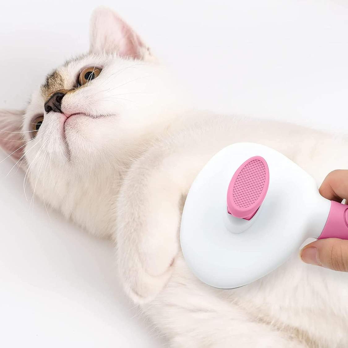 Cat Brushes For Indoor Cats, Dog Brush For Shedding With Metal Cat Comb, Self Cleaning Pet Hair Brush With Release Button For Grooming Kitten - Image 6