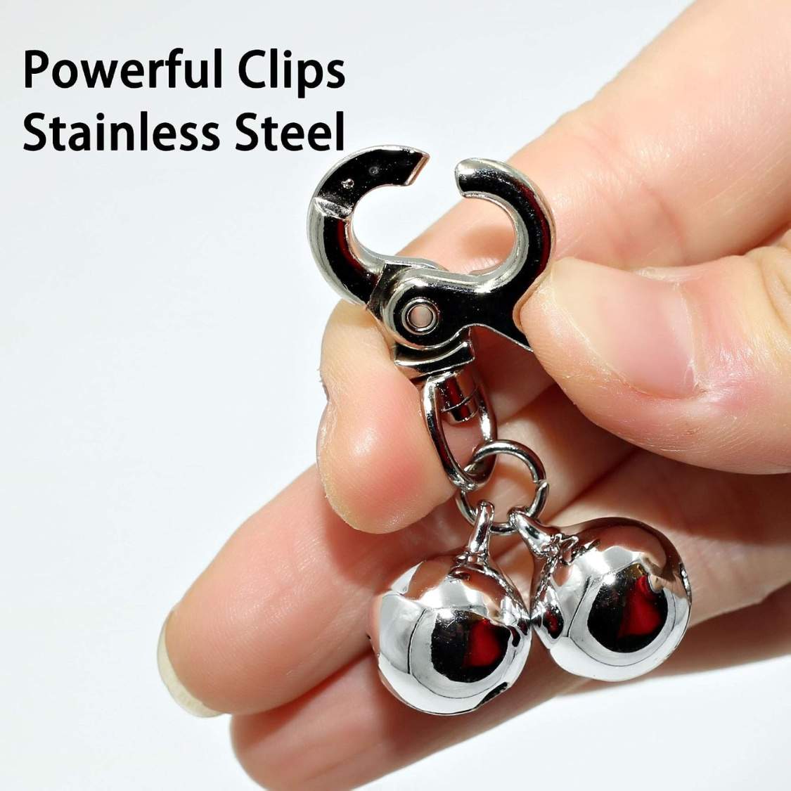 Bells For Dog Collars 2 Pack Stainless Steel Bell Necklace For Dogs Cat - Image 3