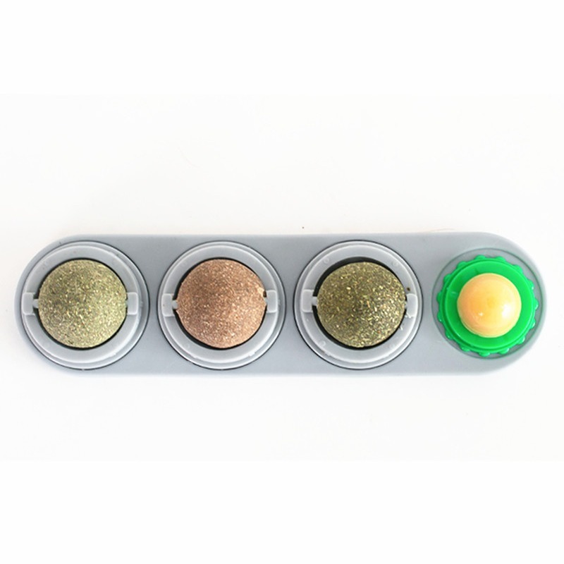 4 In 1 Rotating Catnip Silver Vine Ball Teeth Cleaning Acne Prevention Digestive Health Wall Stick On Toy Edible Safe Material - Image 9