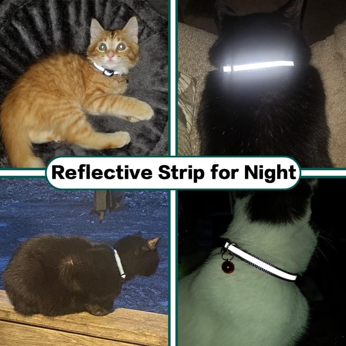 Cat Collar Breakaway, Cat Collar With Air TagBlack - Image 2