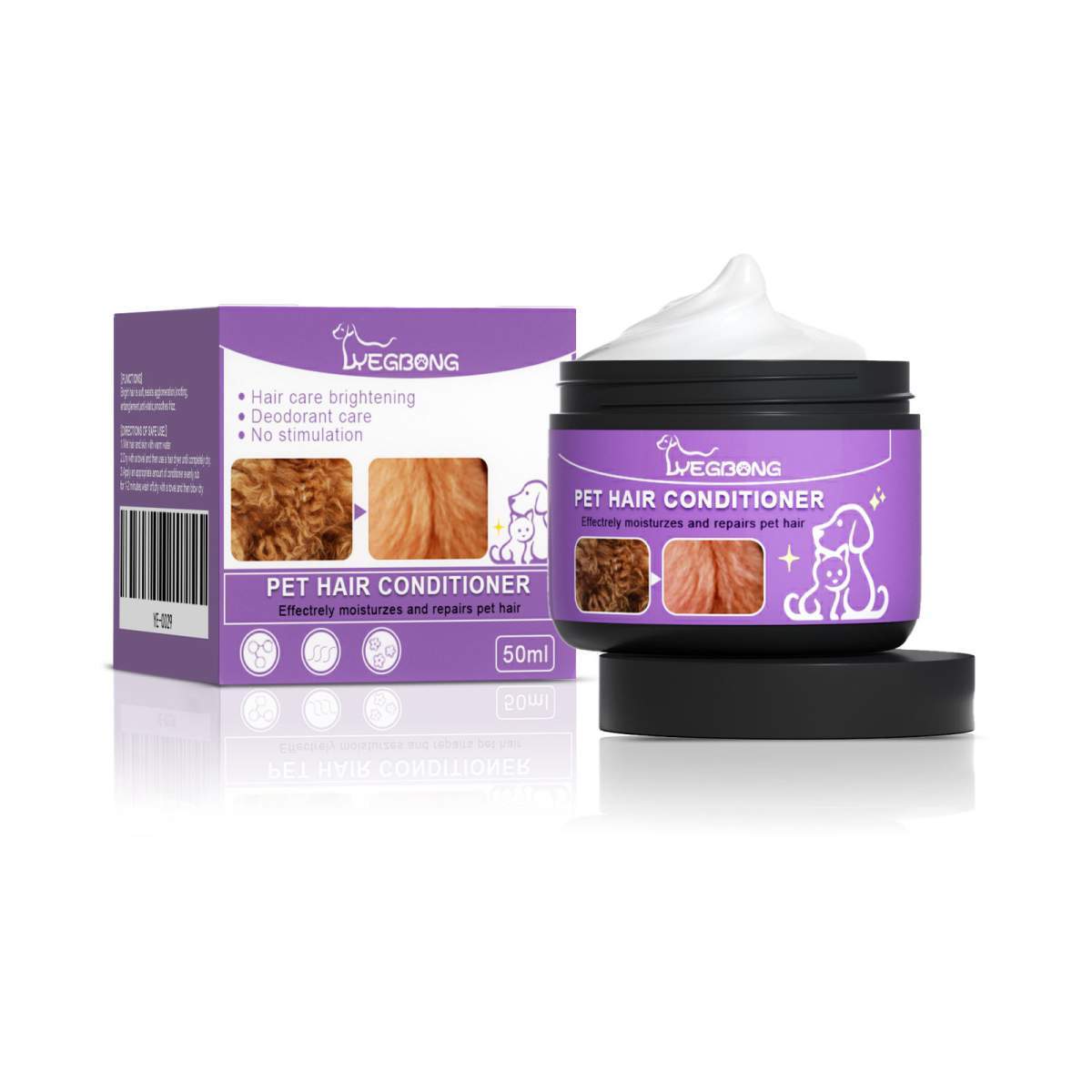 Pet Hair Conditioner For Dogs Cats, Moisturizing Detangling Pet Coat Conditioner, Anti Static, Softens & Brightens Fur, Long Lasting Fragrance, 50ml - Image 4